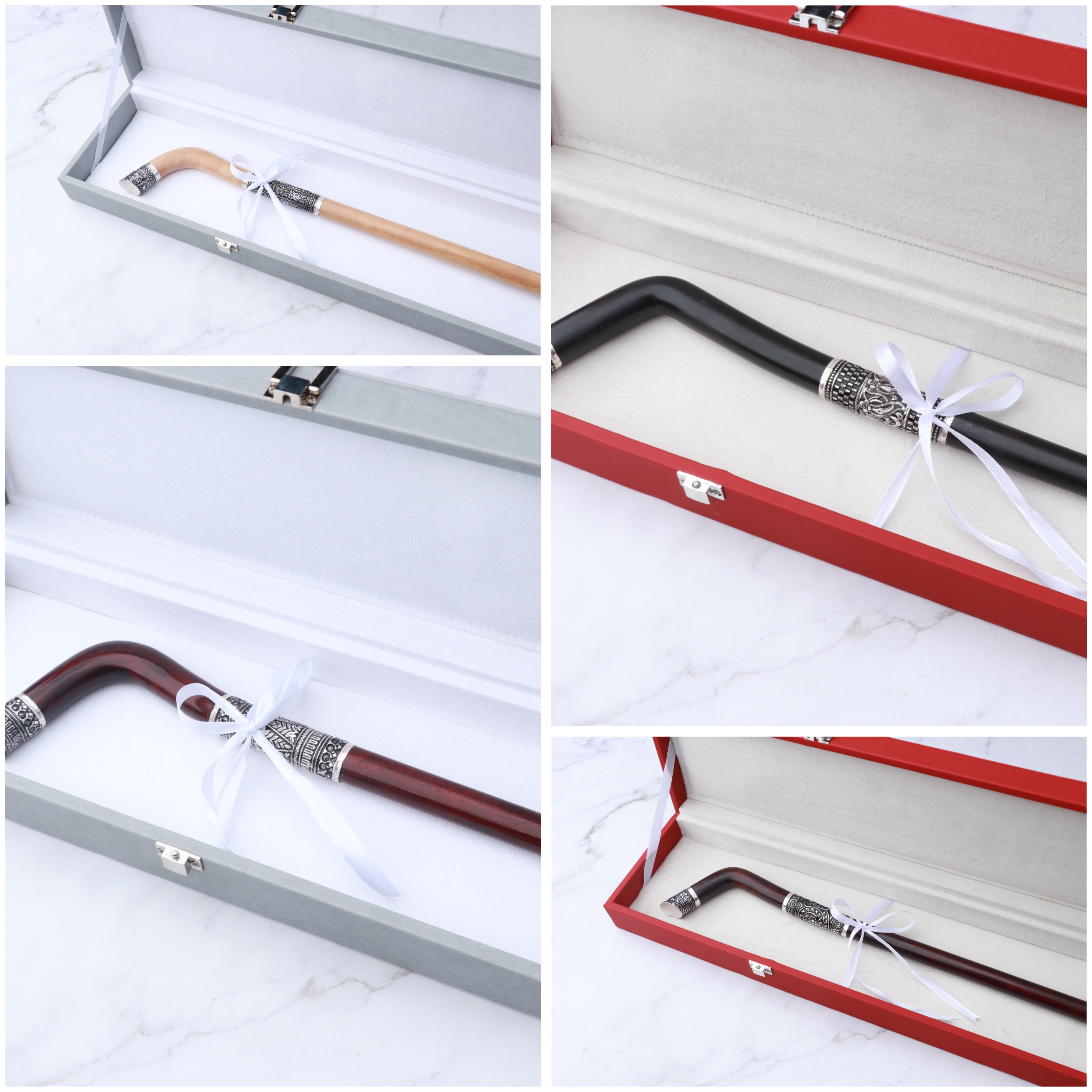 طقم العصا مع صندوق الجلد