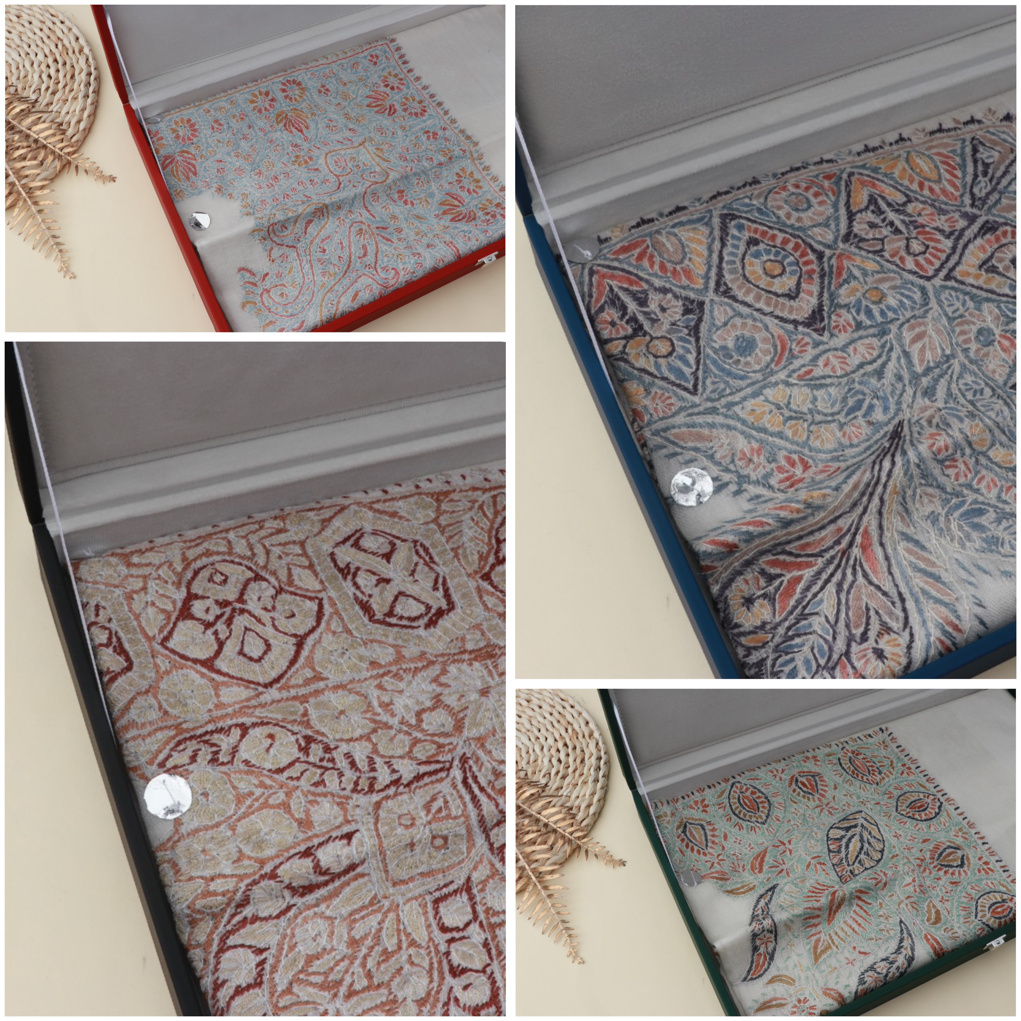 مصر ترمة النسيج مع صندوق الجلد