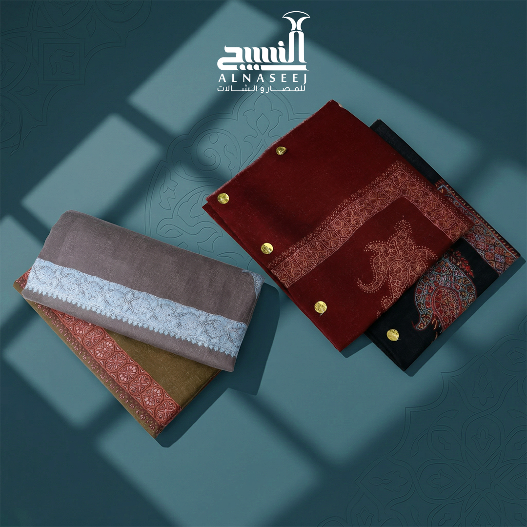 بشمينا مخلوط نقشة صغيرة ملون